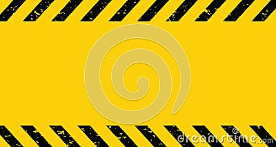 Black and yellow Caution tape. Blank Warning background. Vector illustration Vector Illustration